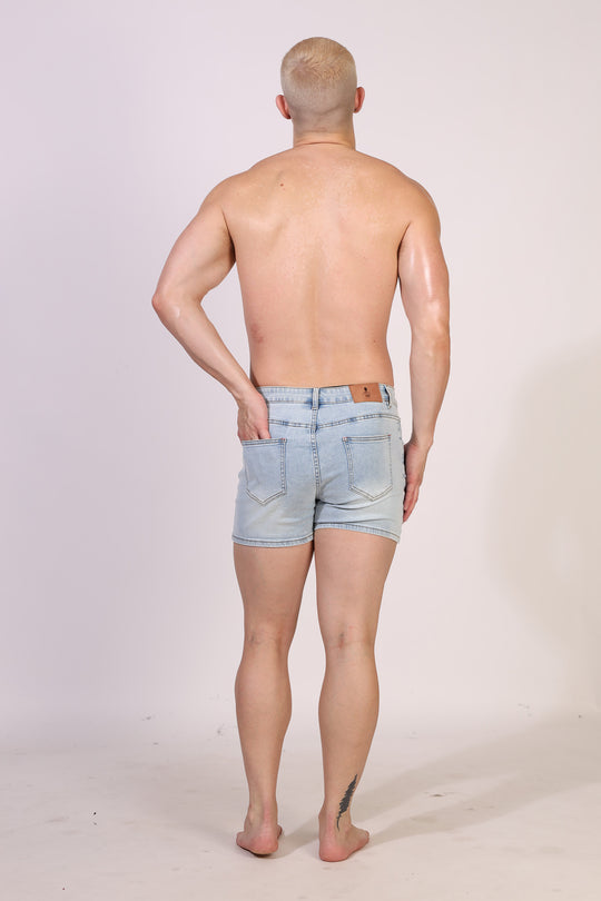 In-Your-Dreams 3.5" Denim Short Shorts - Sky Blue