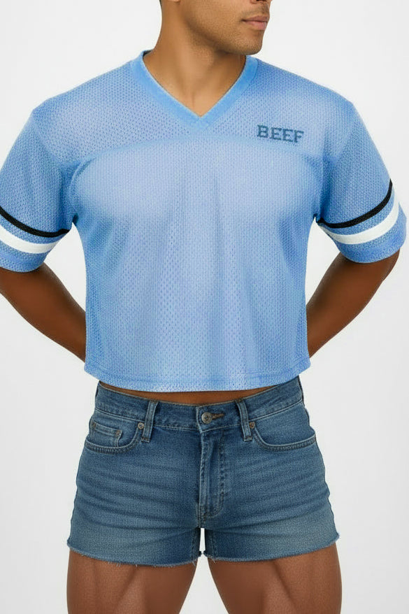 JJ Varsity V-Neck Jersey - Sky Blue