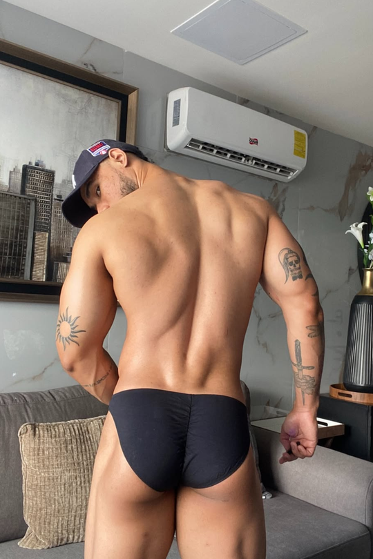 Premium Modal Scrunch-Back Brief - Midnight Black