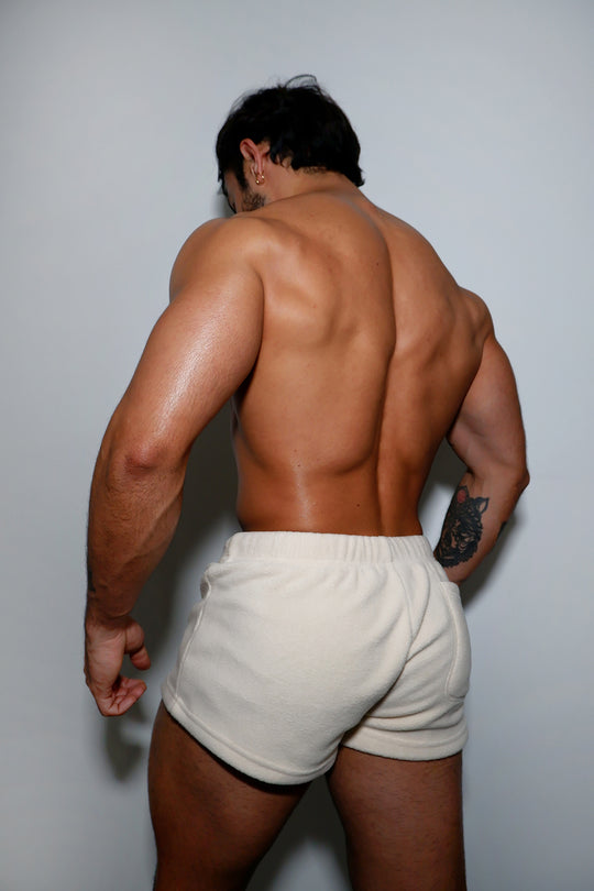 Luxe Plush Fleece 2" Short Shorts - Champagne