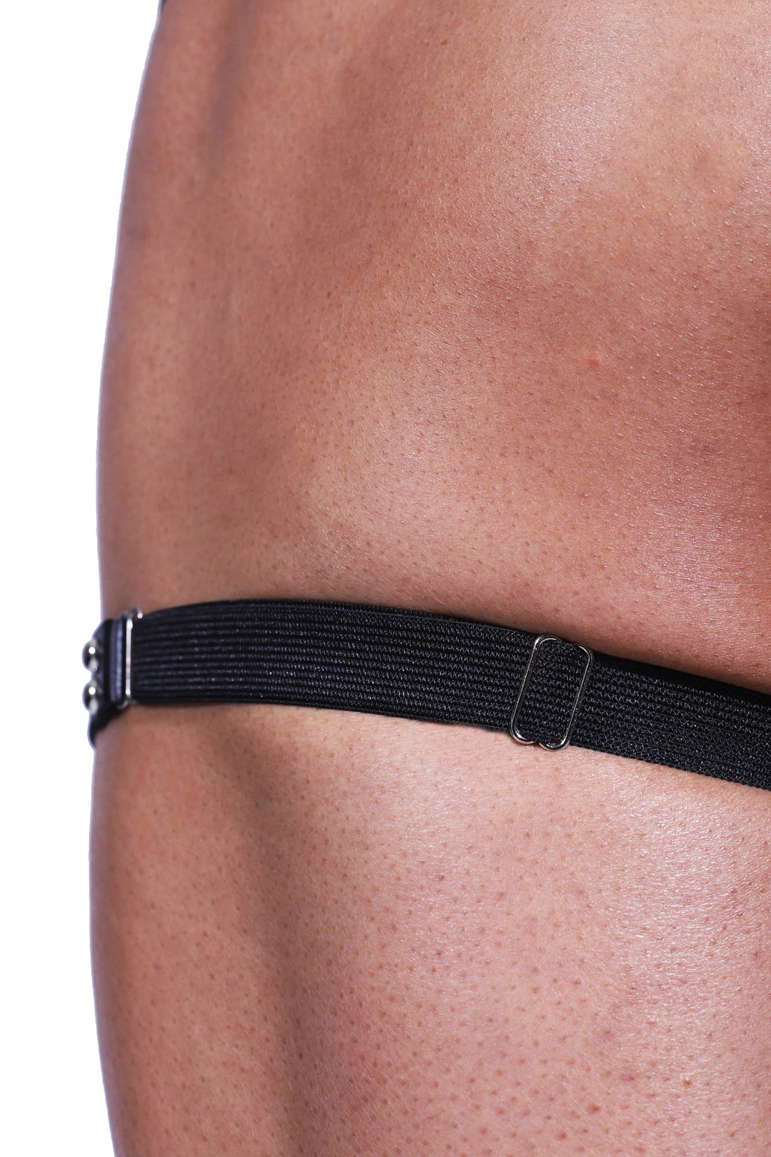 Vegan Leather Ring Leg Bands - Black