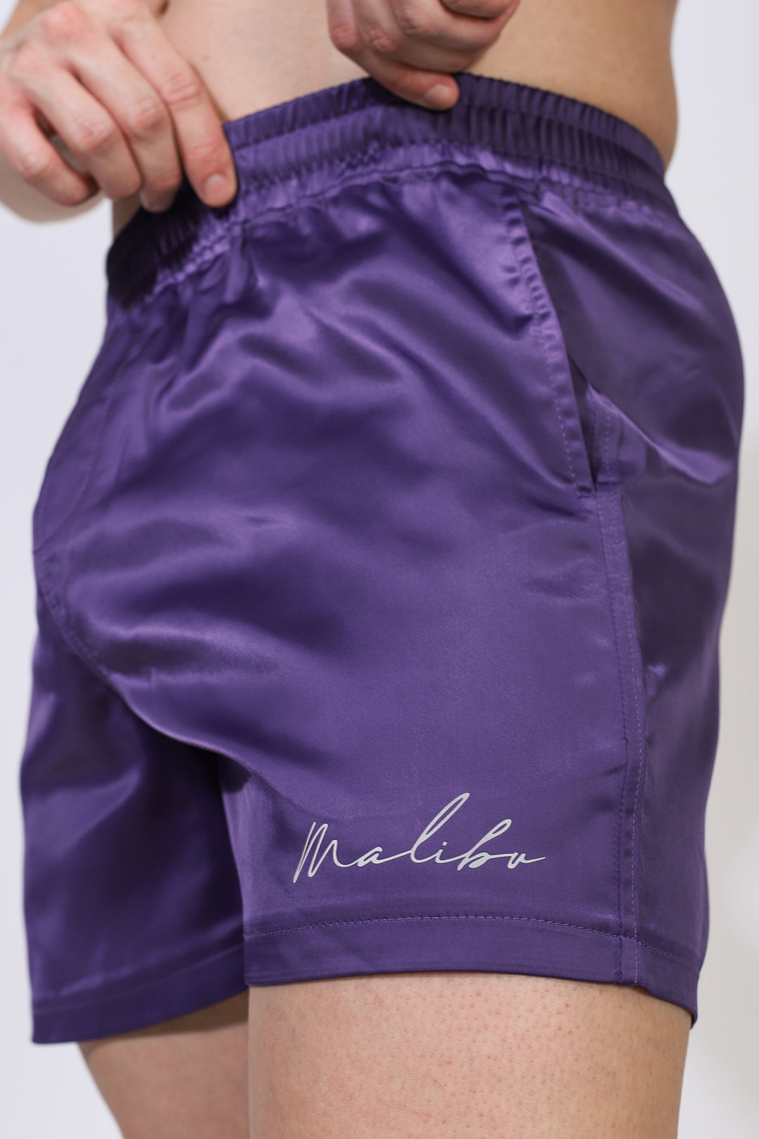 ShimmerFlex Active Shorts - Plum
