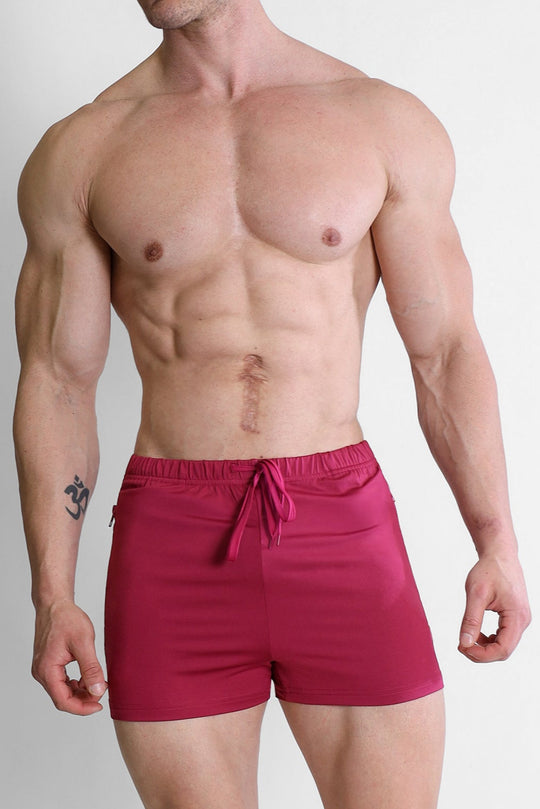 Karma 2" Short Shorts with Zipper Pockets - Magenta