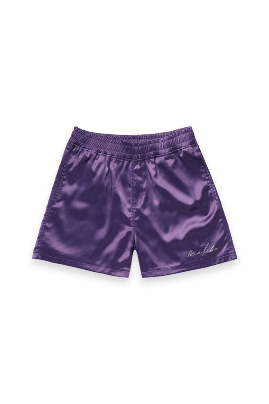 ShimmerFlex Active Shorts - Plum