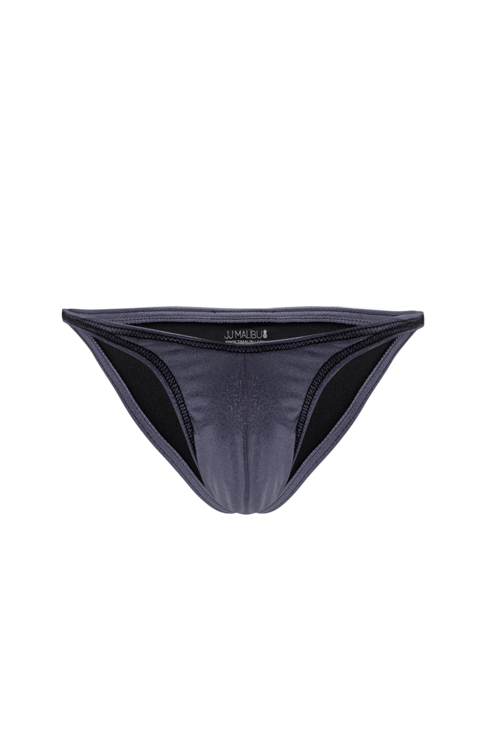Luna Scrunch-Butt Thong - Metallic Black