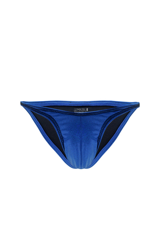Luna Scrunch-Butt Thong - Metallic Blue