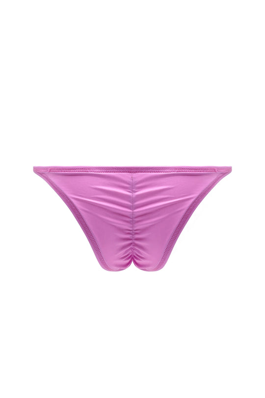 Soft Vegan Leather Scrunch-Butt Briefs - Pink