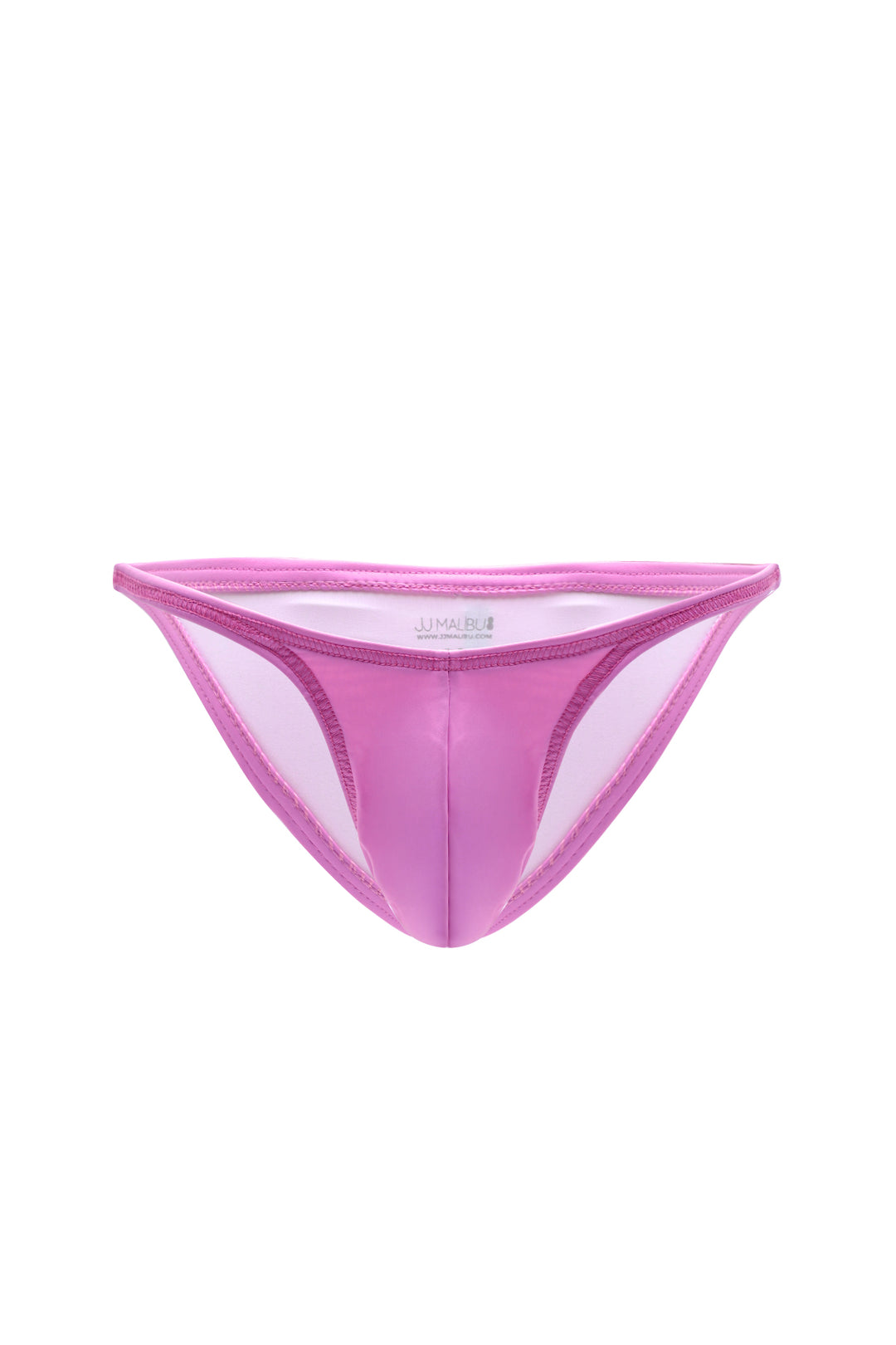 Soft Vegan Leather Scrunch-Butt Briefs - Pink