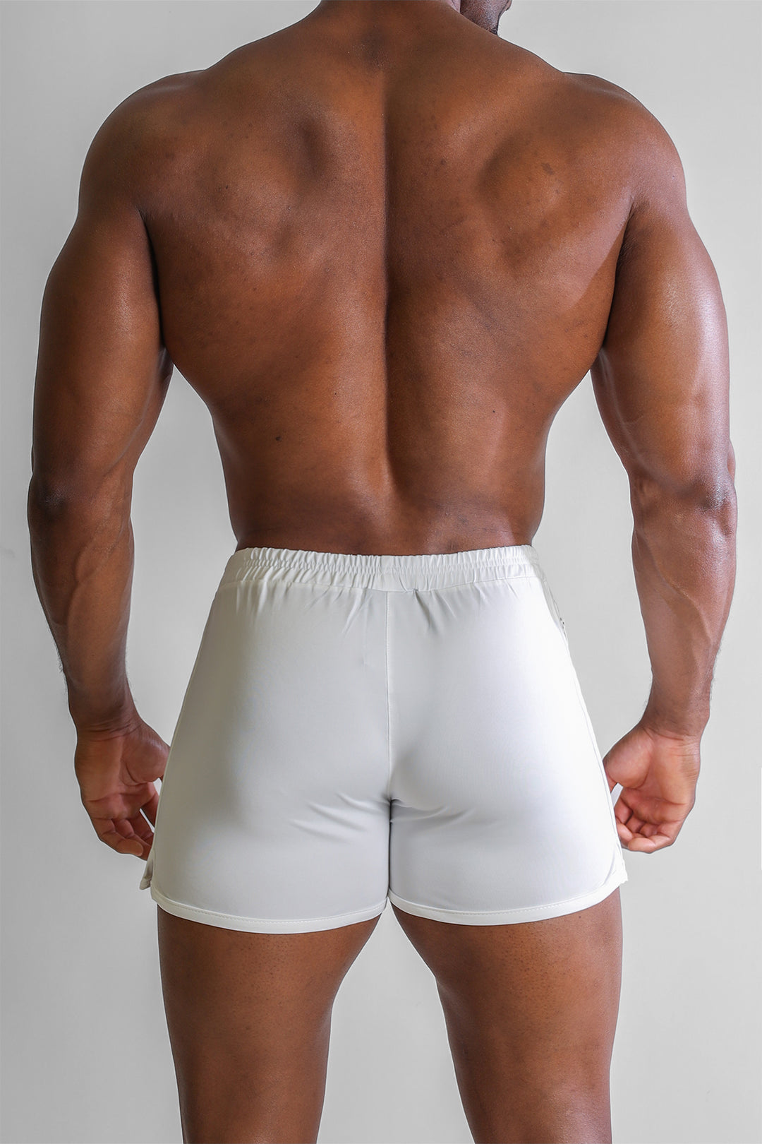 2.5" Side Split Booty Shorts - White
