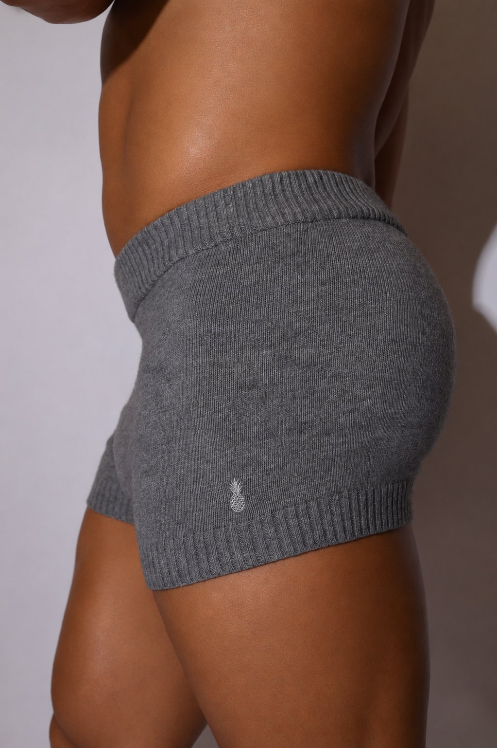 Plush Knit Babe Shorts - Dark Grey