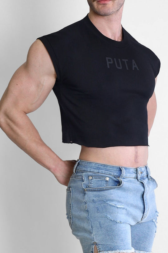 Escapism Muscle-Fit Crop Tank - Puta