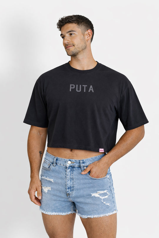 Oversized Relaxed Crop Top - Puta
