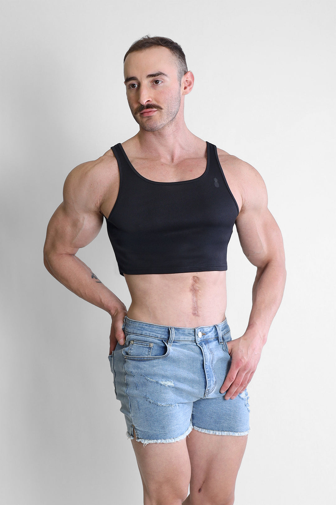 JJ Dry-Cool Crop Tank Top - Black