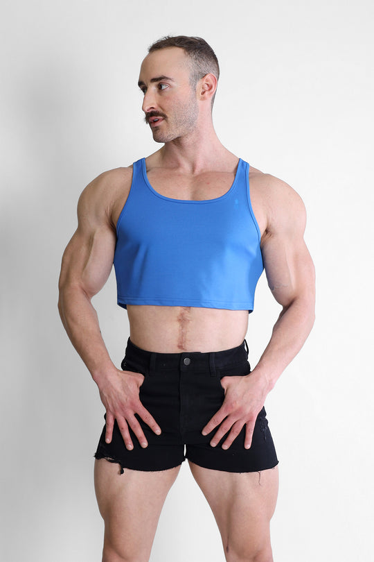 JJ Dry-Cool Crop Tank Top - Royal Blue
