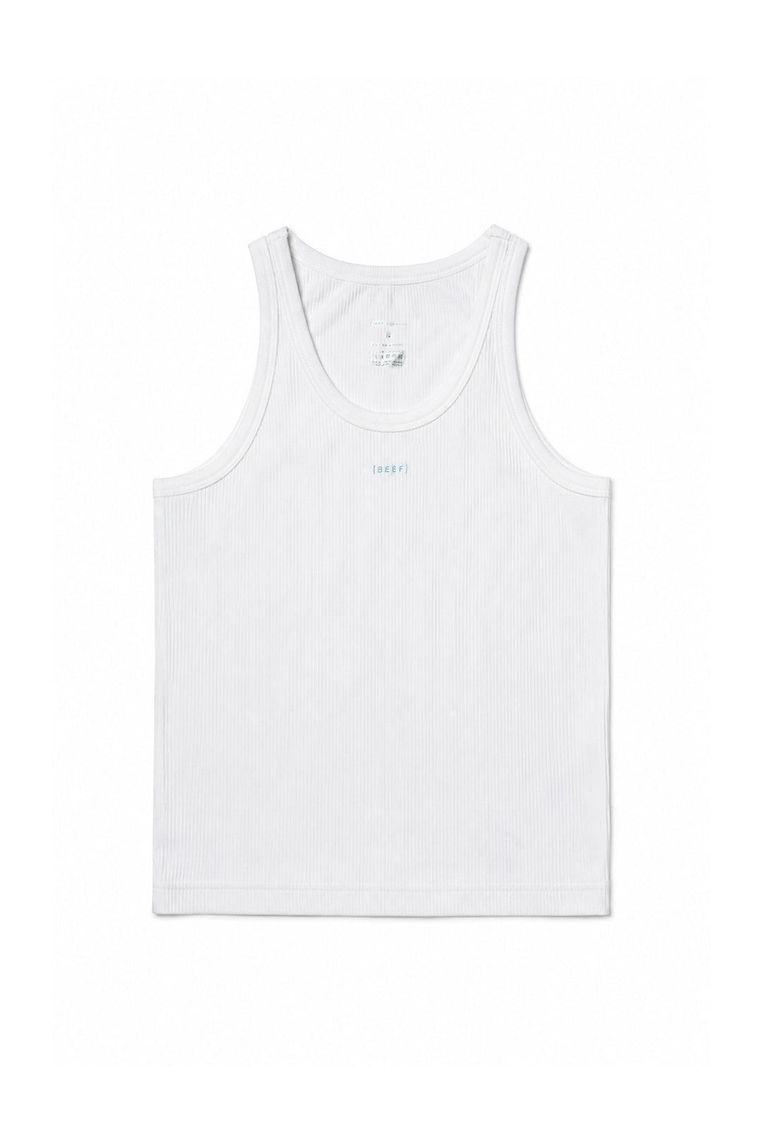 Slim Rib Knit Tank Top - White