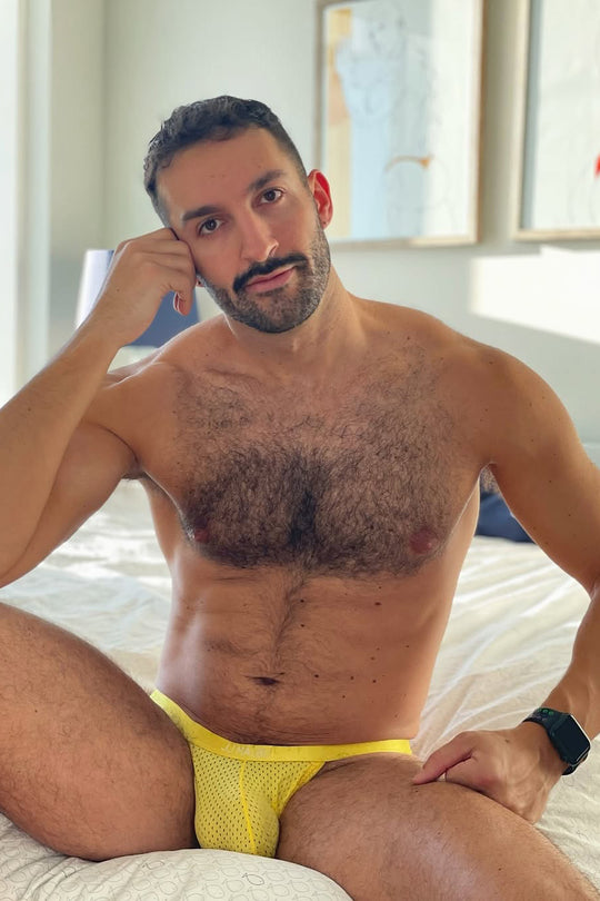 Now-or-Never Mesh Thong - Banana Yellow