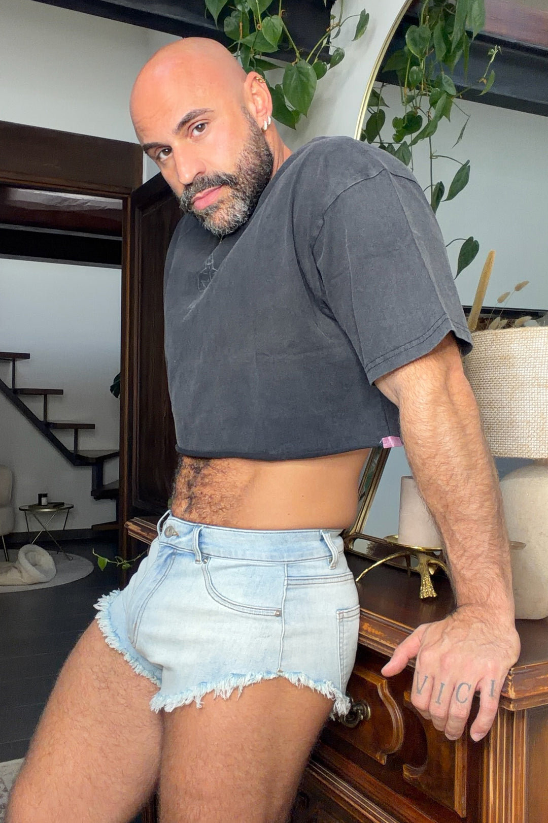 Cheeky Summer 2.5" Denim Brief Shorts - Sky Blue